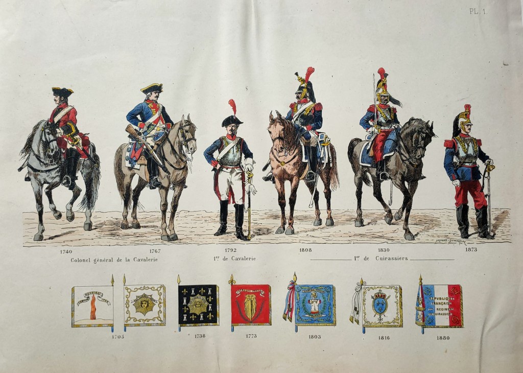 Cavalerie Française Chasseurs à Cheval : lithographie d'Armand-Dumaresq