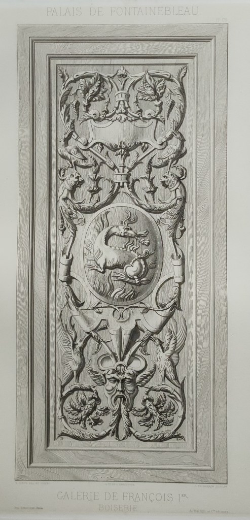 Pfnor Monographie Palais Fontainebleau : Galeries de François 1er, boiseries
