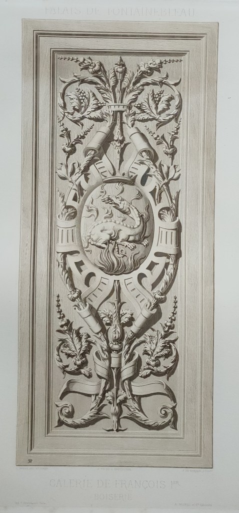 Pfnor Monographie Palais Fontainebleau : Galeries de François 1er, boiseries