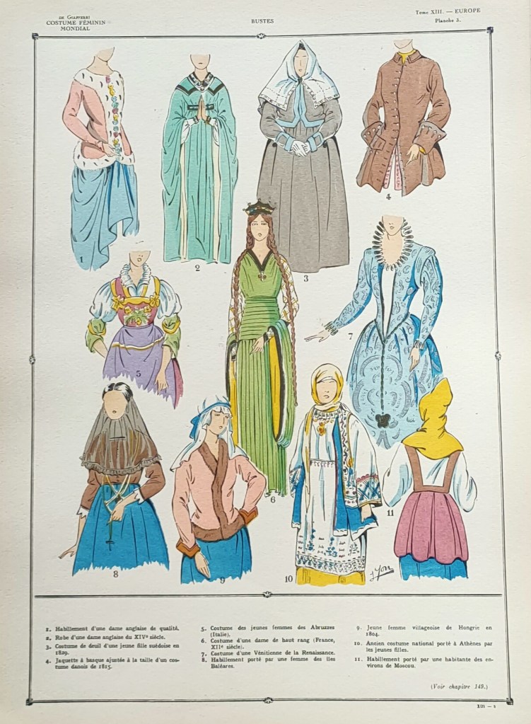 Giafferri Histoire Costume Féminin : le costume européen