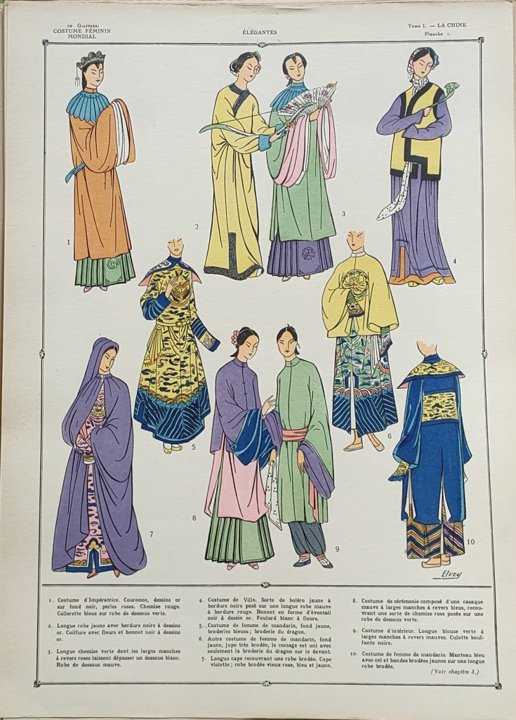 Giafferri Histoire Costume Féminin : le costume chinois