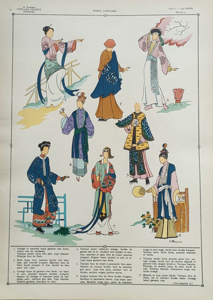 Giafferri Histoire Costume Féminin : le costume chinois