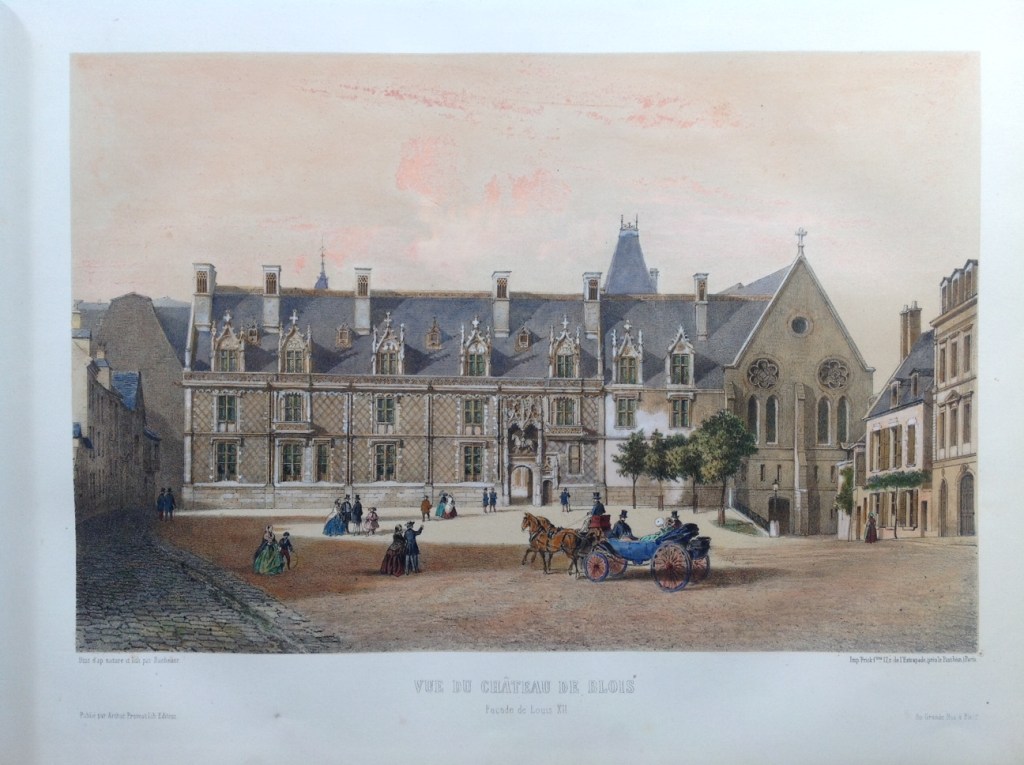 Album château Blois restauré : 1851 cour du château