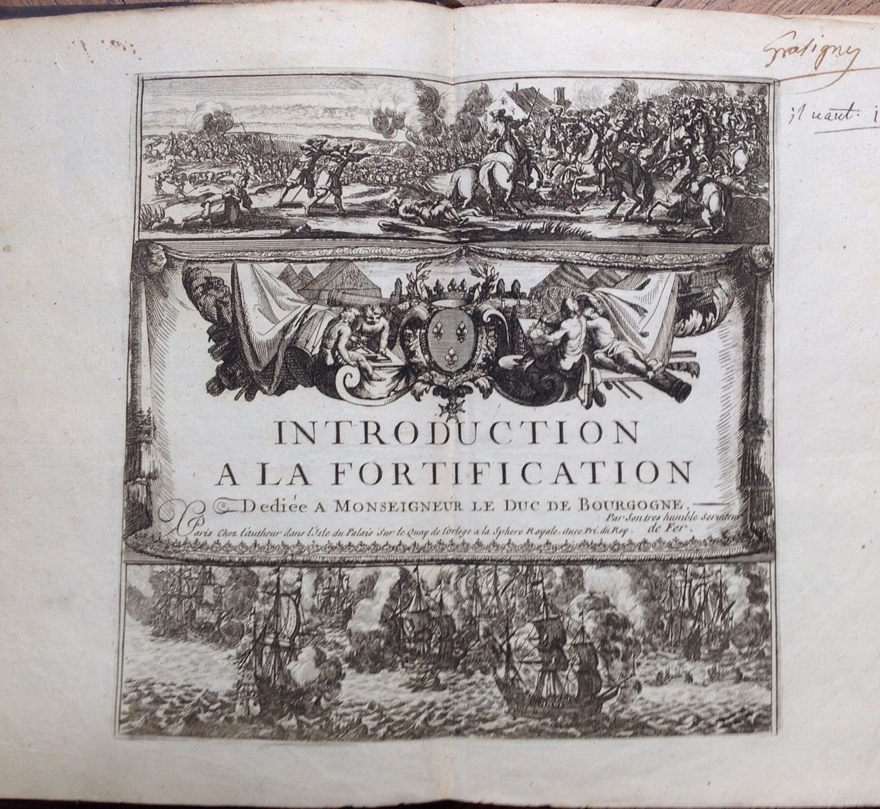 Nicolas de Fer fortification : page de titre