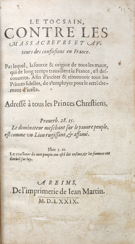 Le tocsain contre les massacreurs