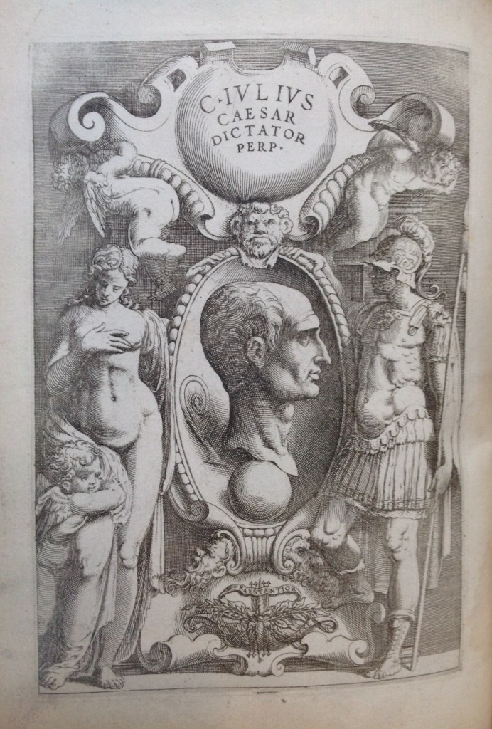 Enea Vico graveur numismate : portrait de Jules César gravé