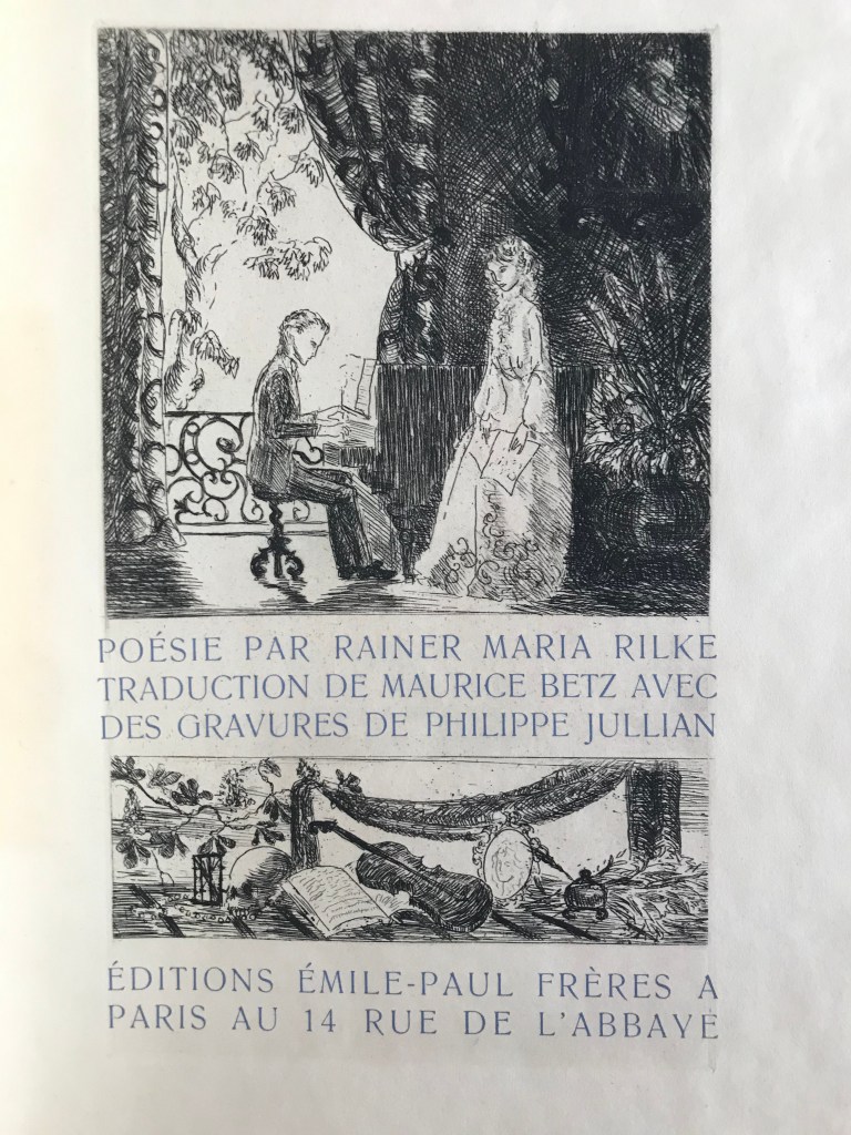 Rilke illustré Philippe Jullian : illustration du livre de poésie
