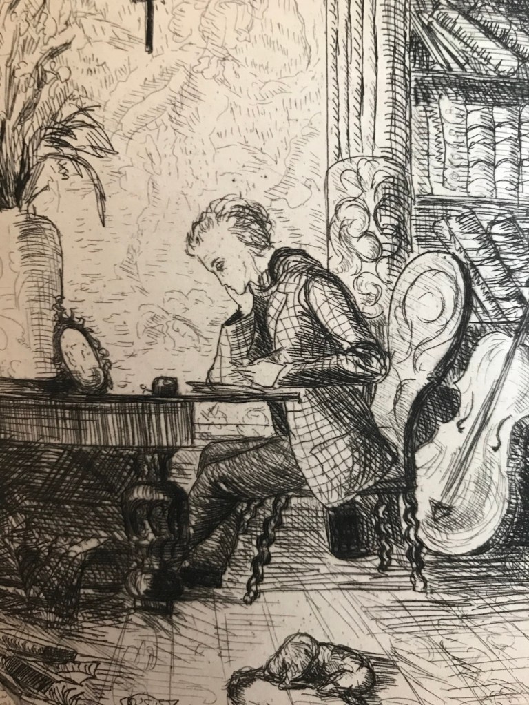 Rilke illustré Philippe Jullian : détail de la gravure