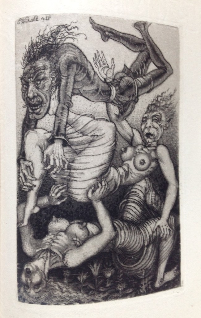 François Mauriac Traité concupiscence : gravure de l'estonien Edouard Viralt