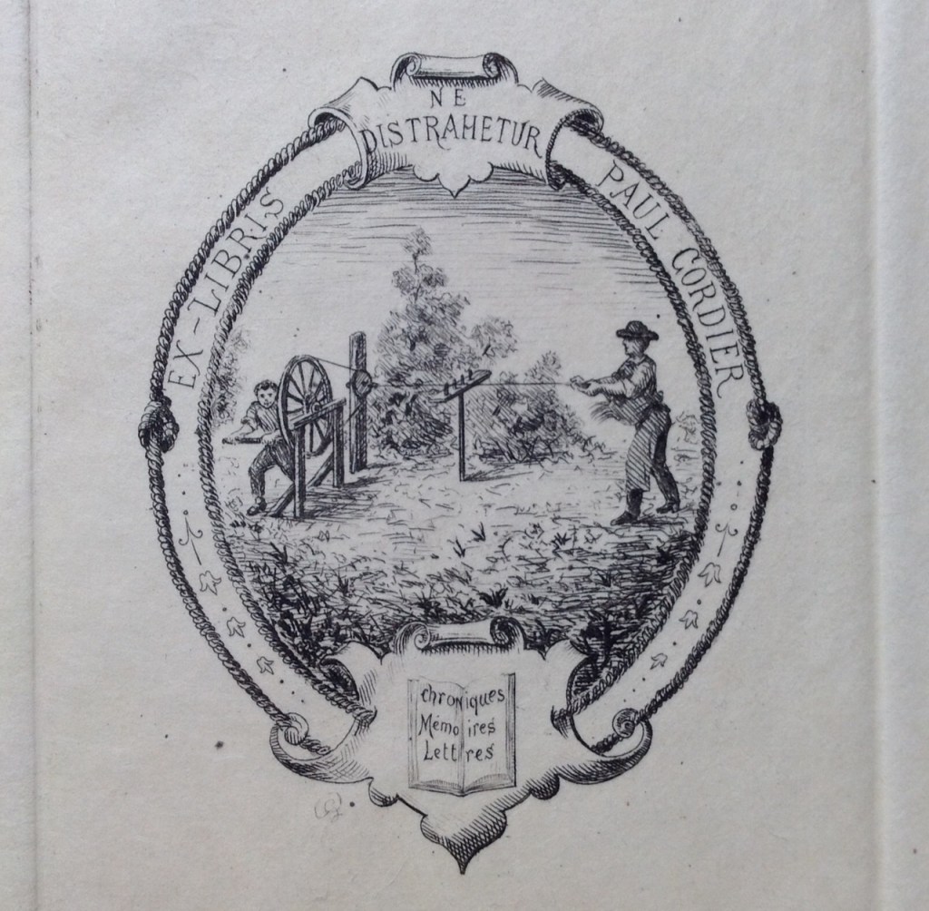 Ex-libris du bibliophile Paul Cordier