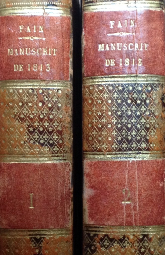Mémoires manuscrits Baron Fain : deux volumes dans une reliure d'époque