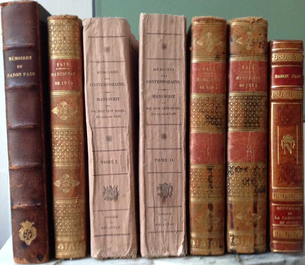 Mémoires manuscrits Baron Fain : ouvrages de l'auteur