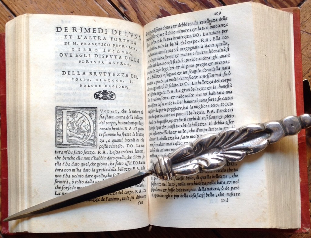 Francesco Petrarca Rimedi Fortuna : typographie