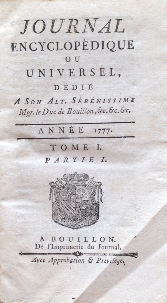 Pierre Rousseau Journal Encyclopédique