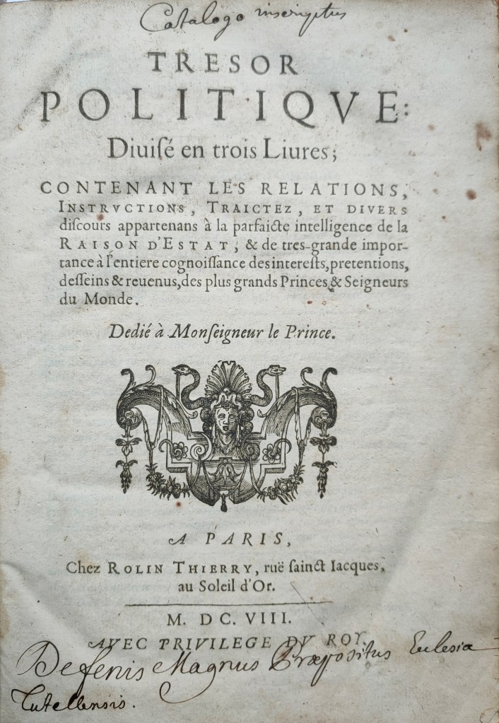 Ventura Comino Trésor politique : Nicolas du Fossé