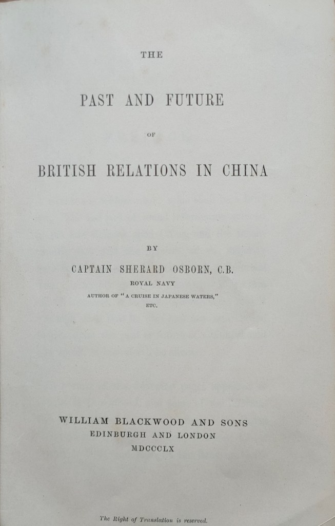 Captain Shepard Osborn British relations in China 1860