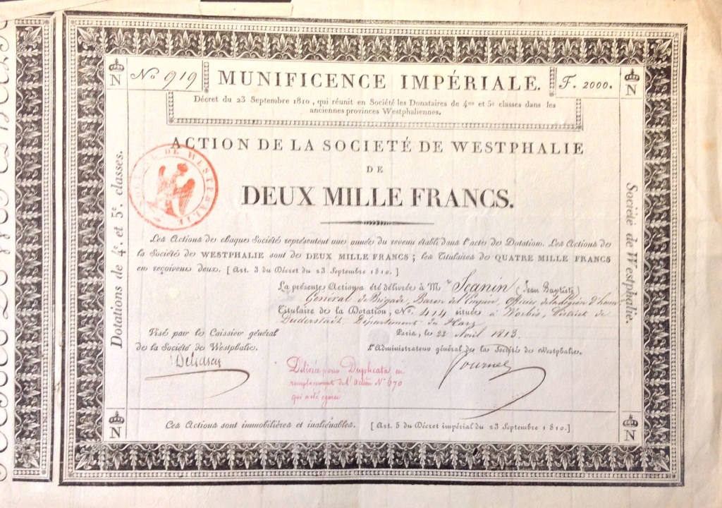 Actions de la Société de Westphalie