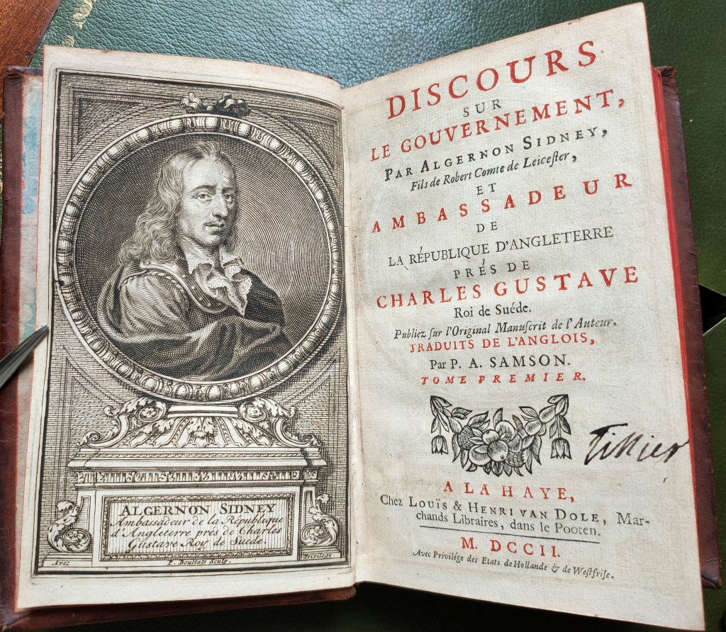Algernon Sidney discours sur le gouvernement