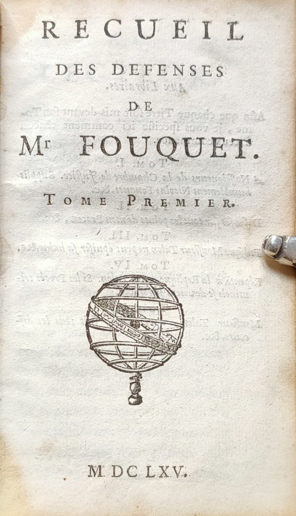 Nicolas Fouquet Procès Elzevier Recueil des défenses