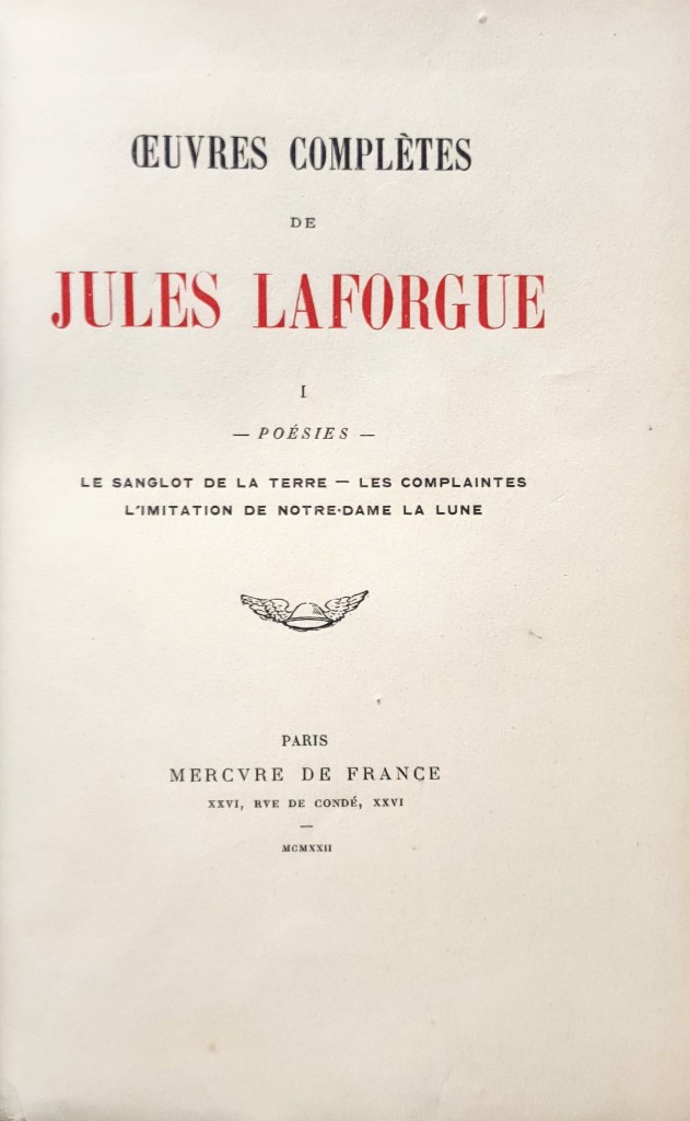 Jules Laforgue Poésies 1922