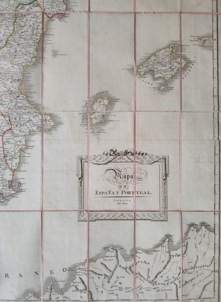 Carte d'Espagne et du Portugal 1809