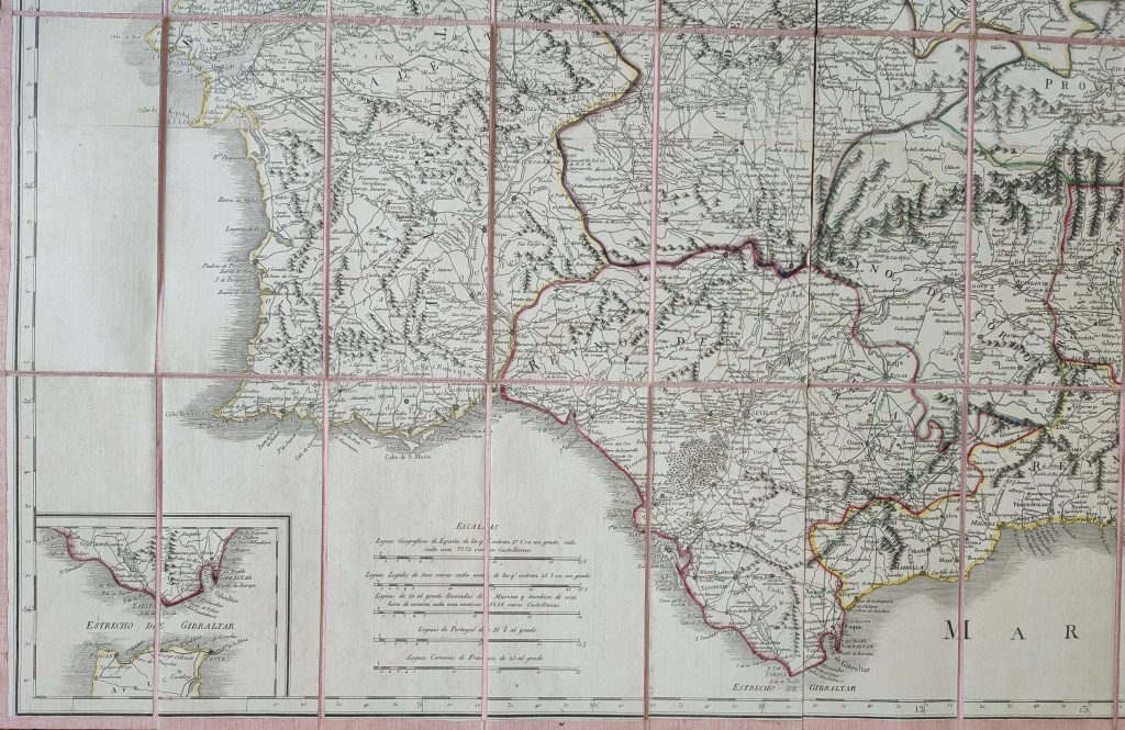 Carte d'Espagne et du Portugal 1809