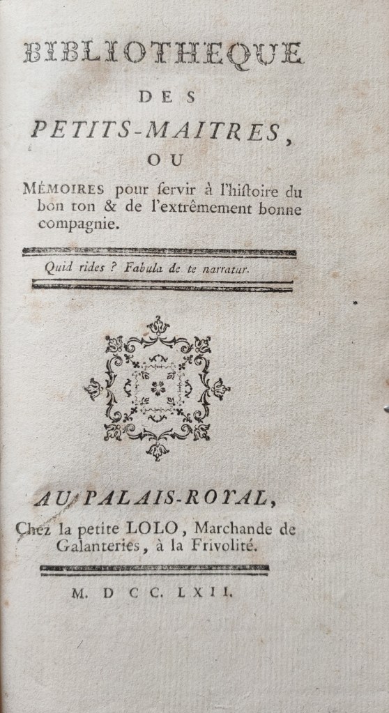 Bibliothèque des petits-maîtres