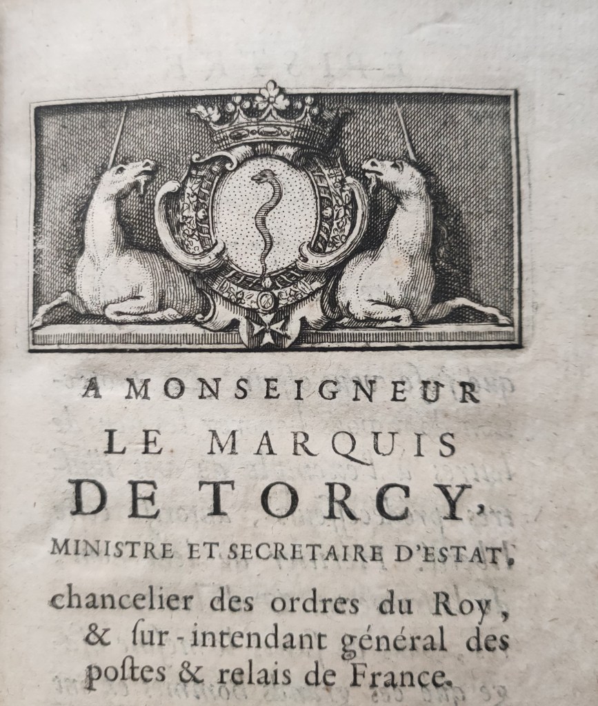 Dédicace marquis de Torcy