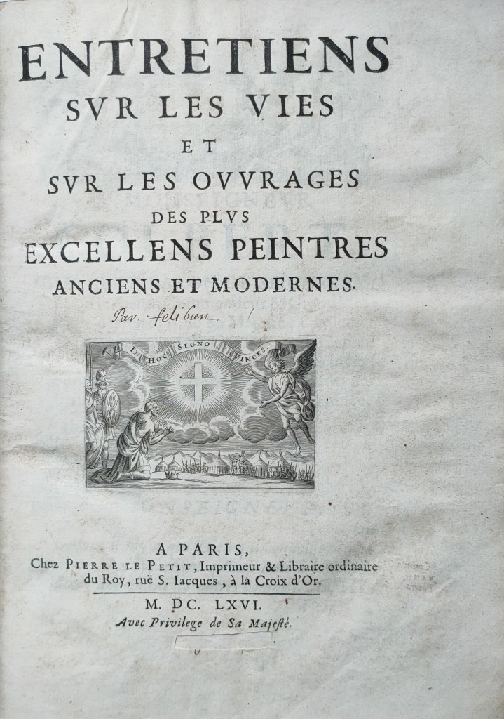 Félibien Entretiens Vies peintres : première partie