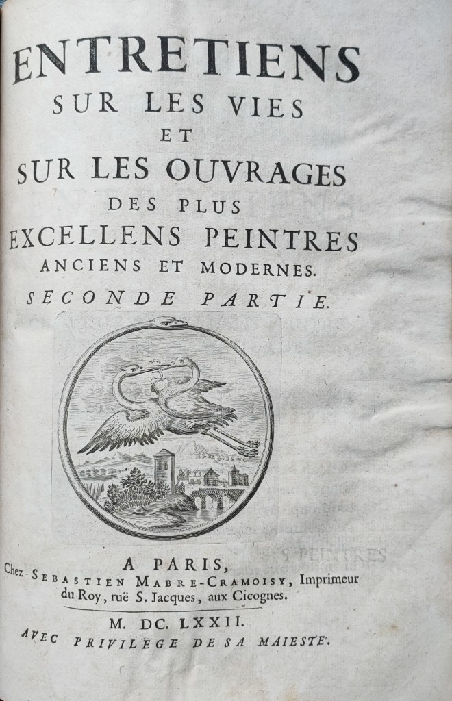 Félibien Entretiens Vies peintres : seconde partie