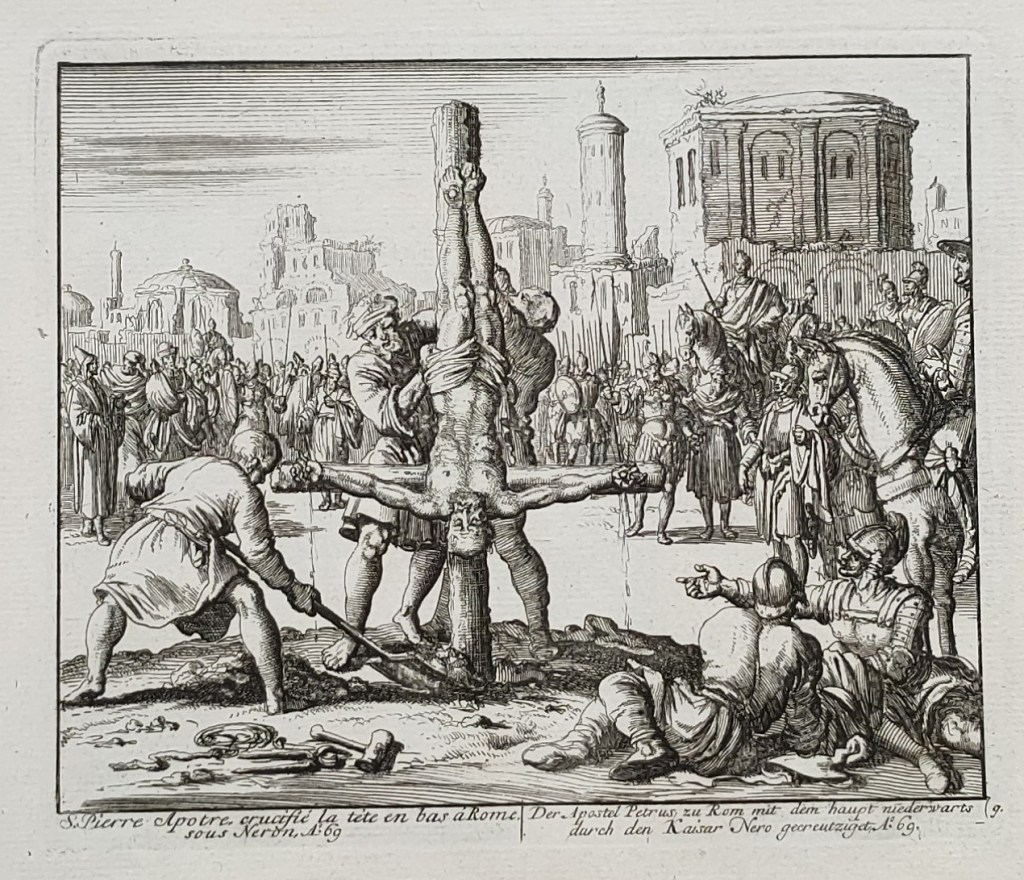 Jan Luyken Théâtre Martyrs : Saint Pierre crucifié