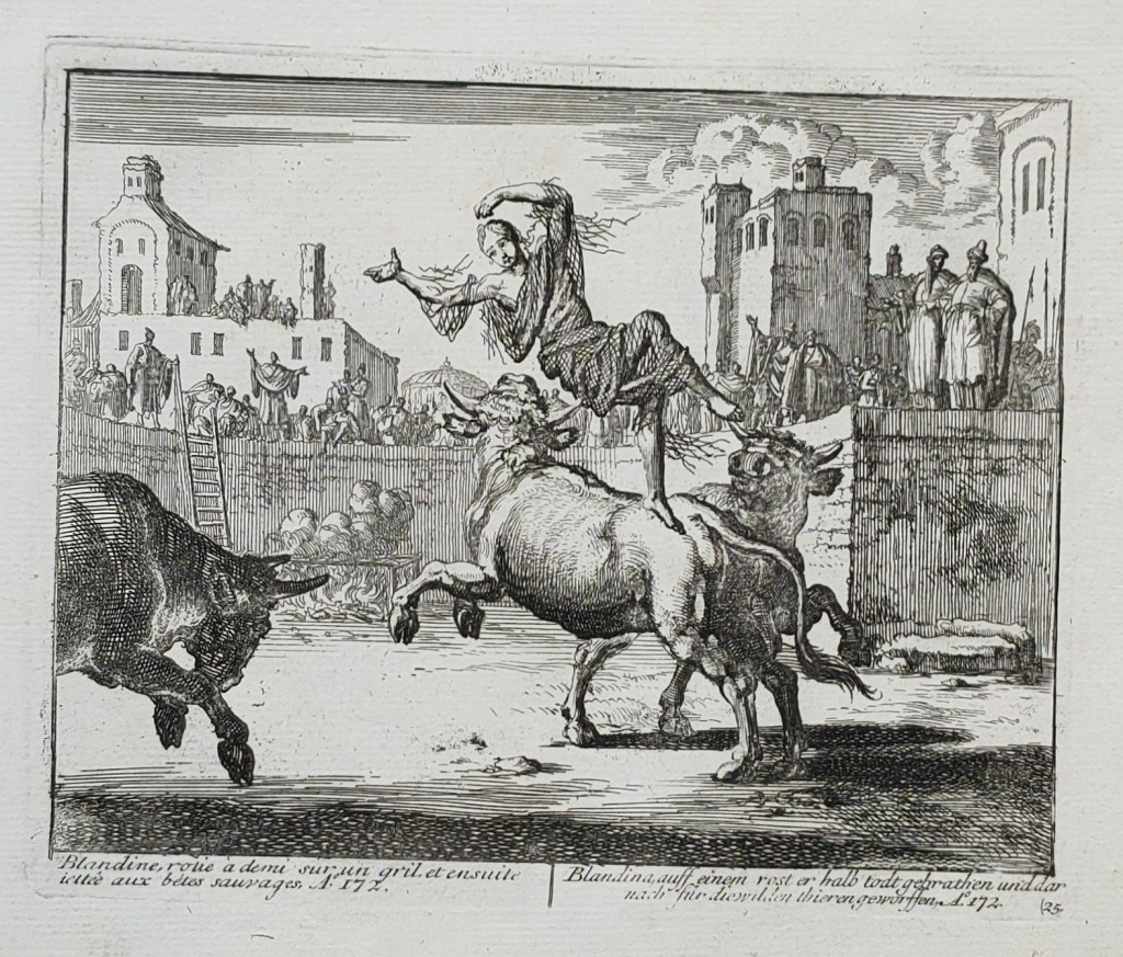 Jan Luyken Théâtre Martyrs : Jan Luyken Blandine rotie