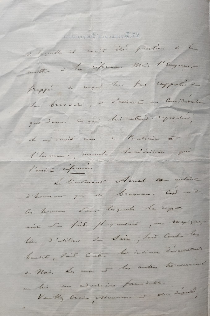 Michel Chevalier Second Empire : lettre autographe signée de 1864