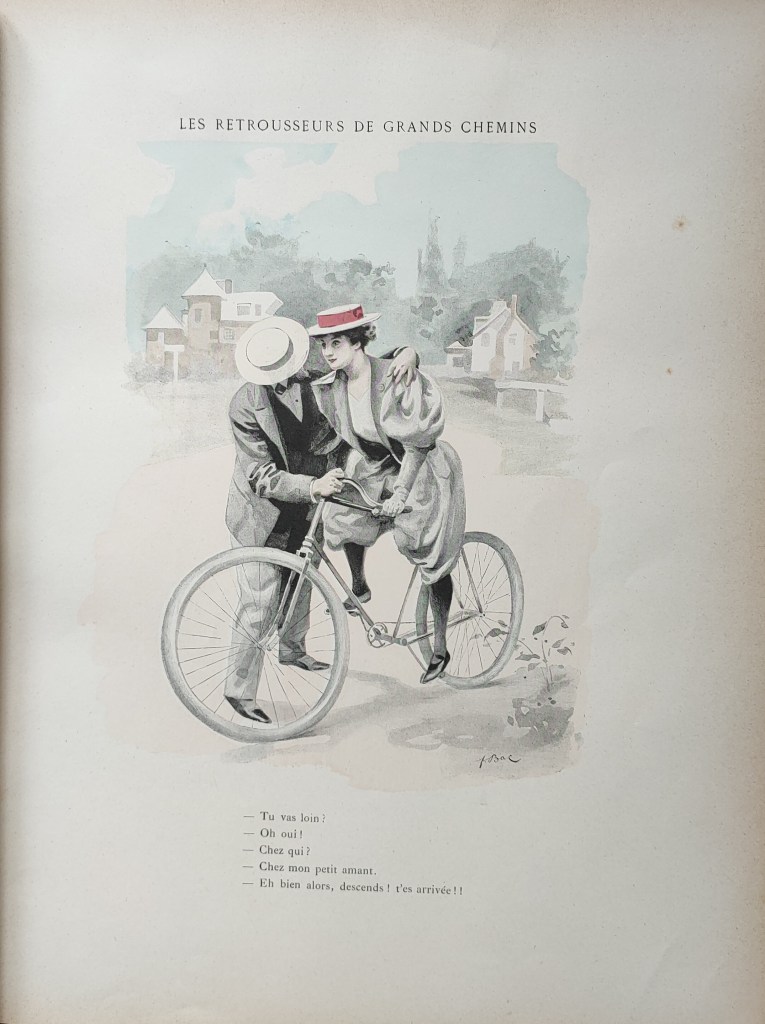 Ferdinand Bac illustrateur album : gravure en couleurs Les détrousseurs de Grands chemins