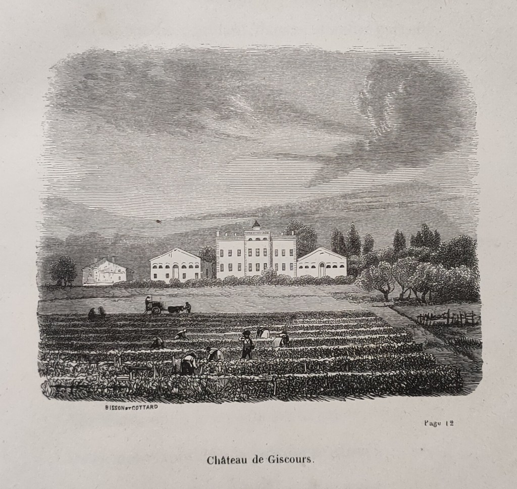 Grands vins Bordeaux Biarnez : Château de Giscours gravure
