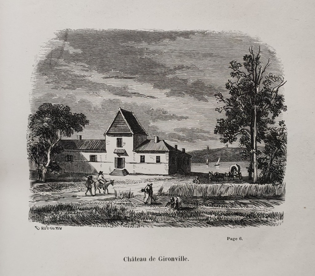 Grands vins Bordeaux Biarnez : Château de Gironville gravure