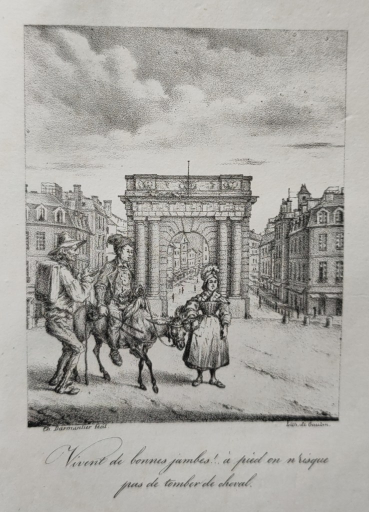 Abbé Dupuch Bordeaux Savoyards : gravure de Cyprien Gaulon la porte Cailhau de Bordeaux