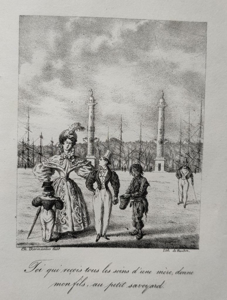 Abbé Dupuch Bordeaux Savoyards : gravure de Cyprien Gaulon lithographe bordelais