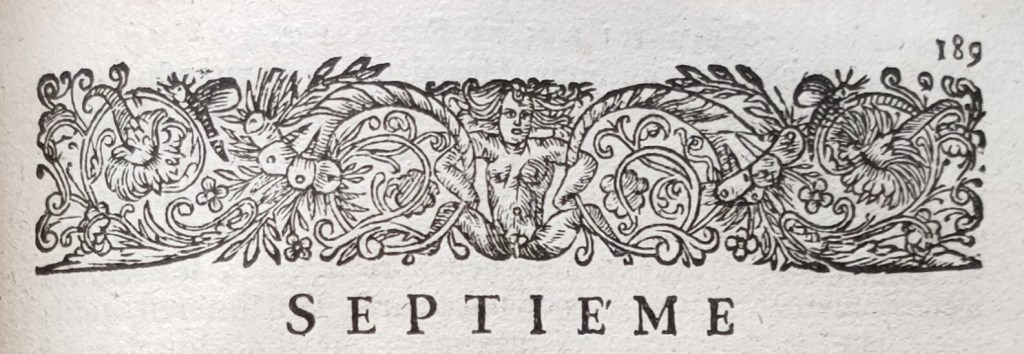 Typographie Elzevier bandeau de titre à la sirène