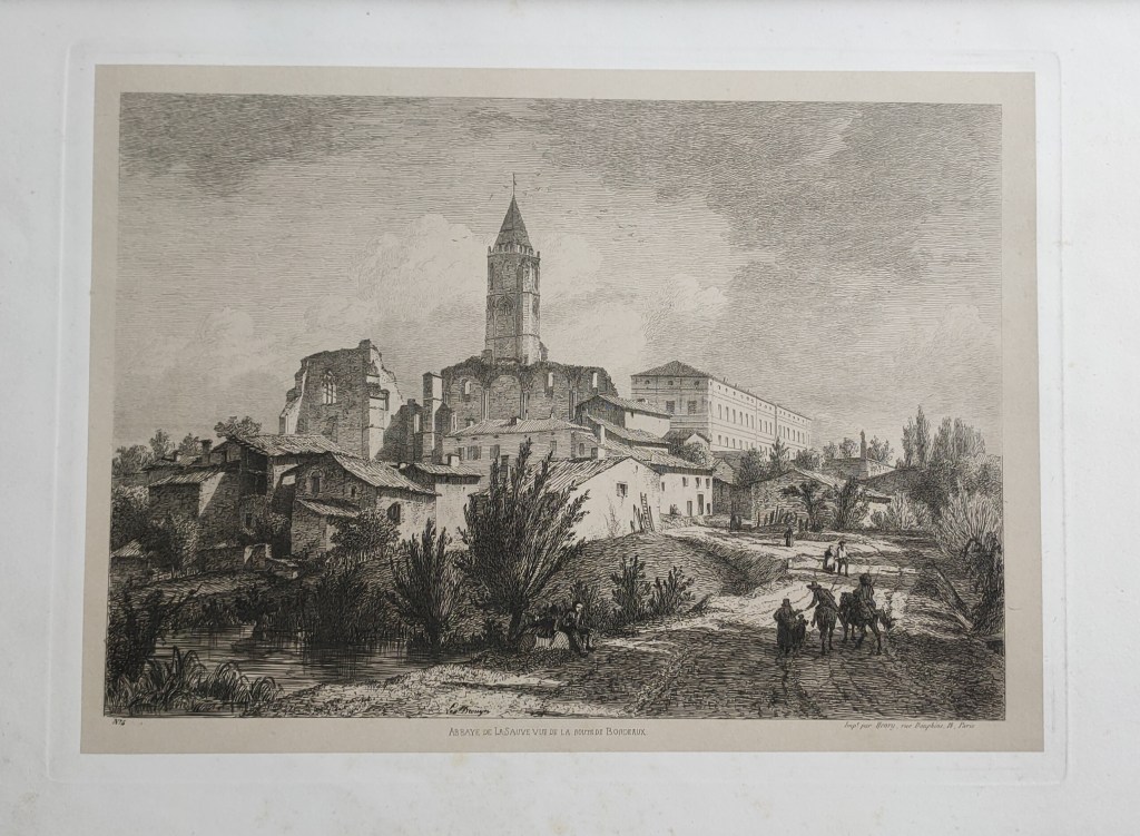 Léo Drouyn Grande Sauve : Abbaye de la Grande Sauve vue de la route de Bordeaux