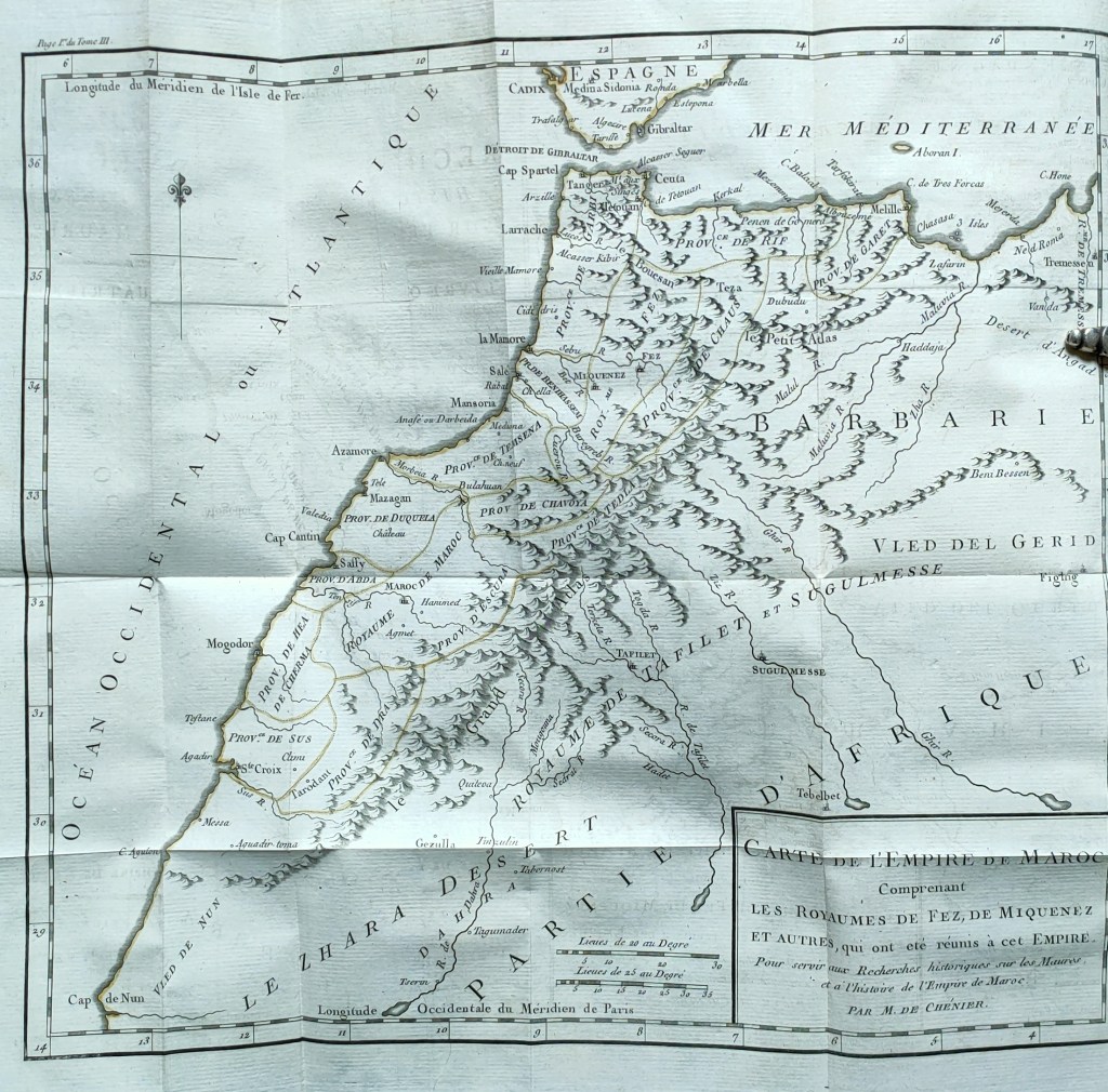 Louis de Chénier Maroc : carte de l'Empire chérifien