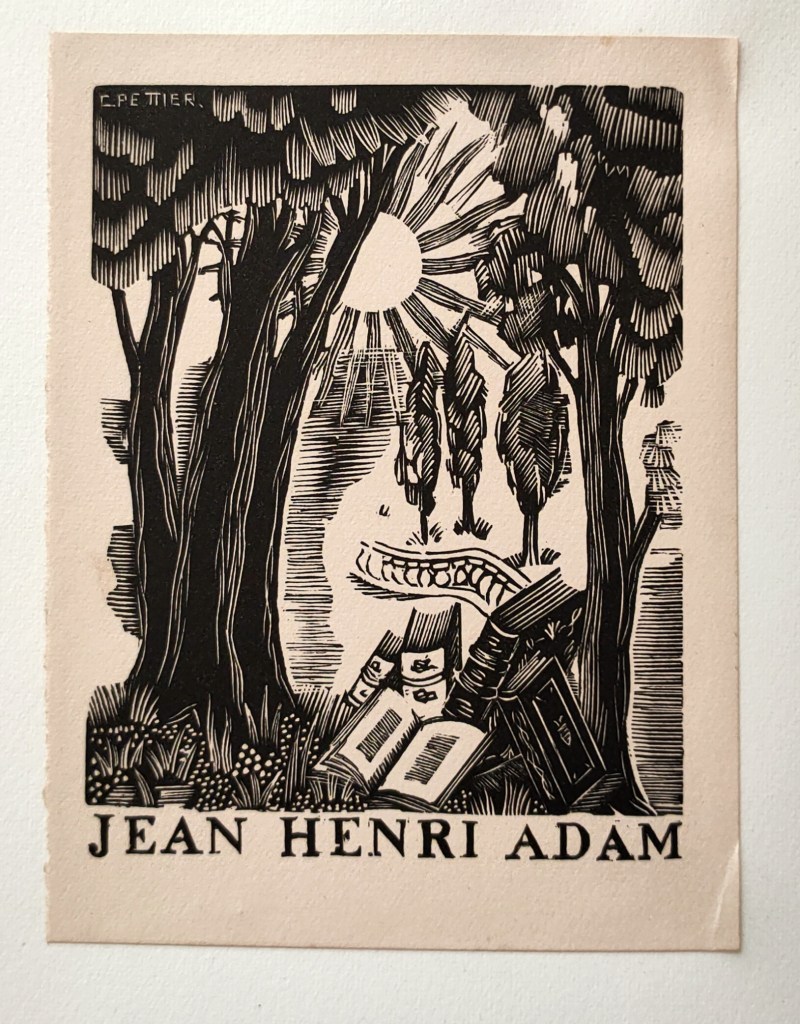 Oscar Wilde Geôle de Reading ; cuivre de la gravure : ex-libris de Jean Henti Adam