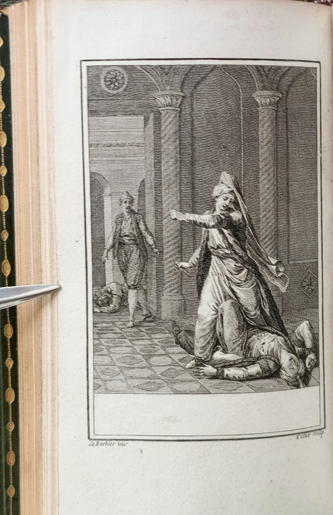 Montesquieu Arsace et Isménie 1783 : gravure d'après Le Barbier