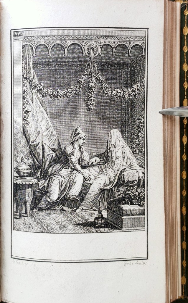 Montesquieu Arsace et Isménie 1783 : gravure d'après Le Barbier