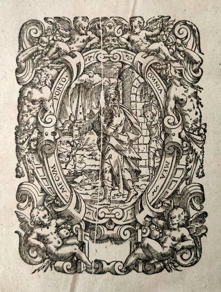 Ronsard Œuvres édition originale 1609 : la marque d'imprimeur de Nicolas Buon